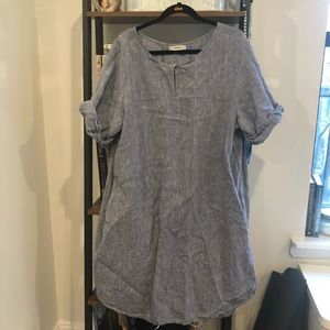 Linen humanoid shift dress